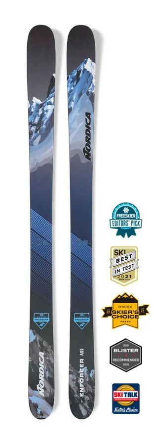 Лижі гірські (без кріплень) Nordica ENFORCER 104 FREE 179см Grey/blue (0A130400)