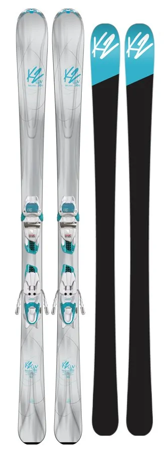 Лижі гірські (комплект) K2 BELUVED 78 TI+ER3 10 COMPACT 163см Silver/turquoise (10B0405.141.1+10B1012.141.2) H