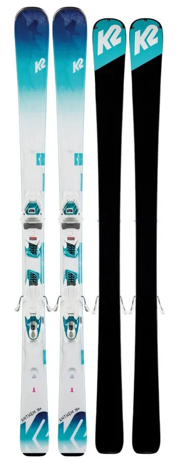Лижі гірські комплект K2 ANTHEM 76X W+ER3 10 COMPACT QKCLK 149см White/blue (10D0406.143.1+10C1011.143.2)