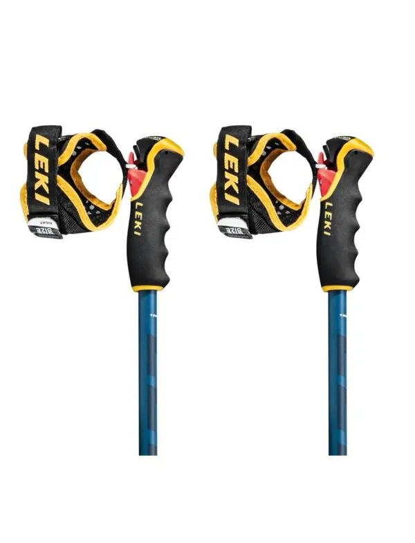 Палиці для гірських лиж Leki SPITFIRE 3D 120см Denim blue/blue/mustard yellow (65068021-WRH)