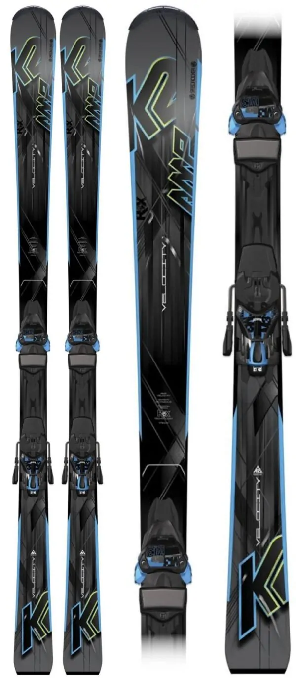 Лижі гірські комплект K2 AMP VELOCITY+M3 11 TC 165см Grey/black/blue (1050002.140.1+1051107.140.1)