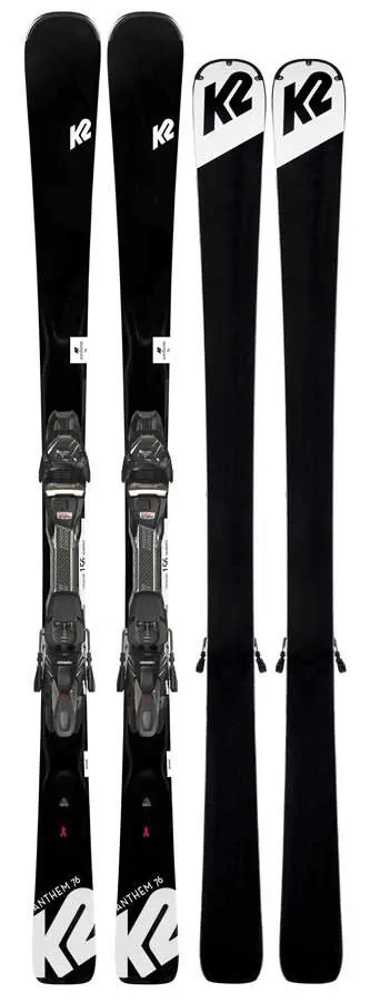 Лижі гірські комплект K2 ANTHEM 76 LTD+ER3 10 CMPCT QKCLK 156см Black/white (10D0411.143.1+10D1011.143.4)
