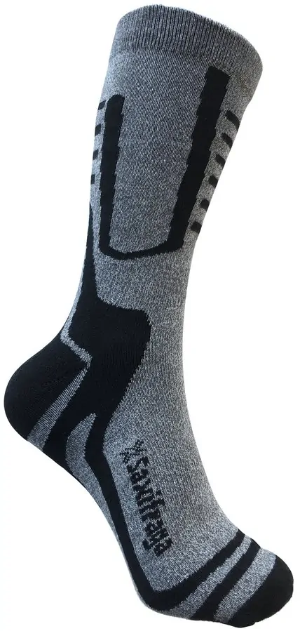 Шкарпетки для туризму Saxifraga HIKER 43-46 Grey/black (SOSK21U2U)