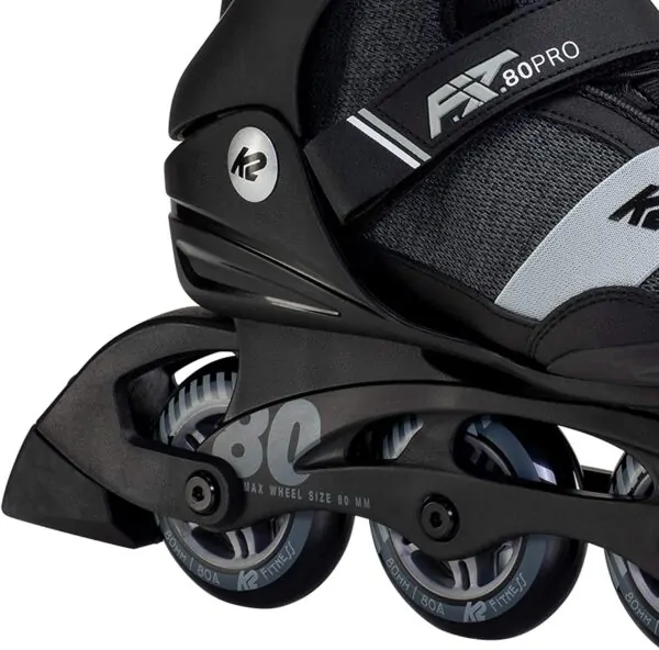 Роликові ковзани для дорослих K2 F.I.T. 80 PRO M 42 (9.0US) 270мм Black/dark grey (30F0143.1.1) O