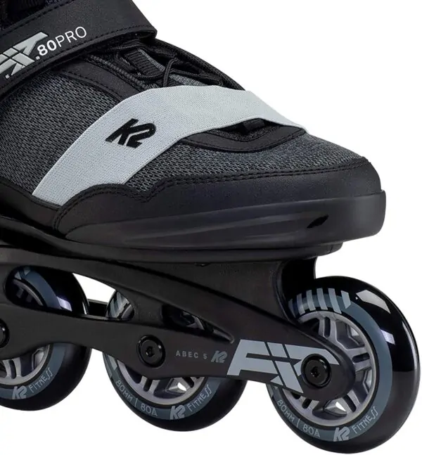 Роликові ковзани для дорослих K2 F.I.T. 80 PRO M 42 (9.0US) 270мм Black/dark grey (30F0143.1.1) O